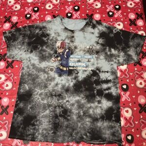 Shoto Todoroki My Hero Academia Japanese Anime Tie Dye T-Shirt X-Large‎ Vintage